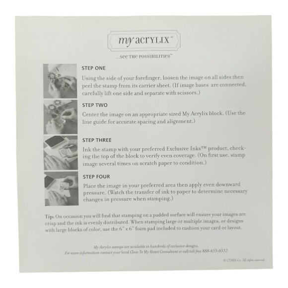 Close To My Heart My Acrylix Stamp Set Fall Leaves B1049 Halloween Thanksgiving - Picture 4 of 4